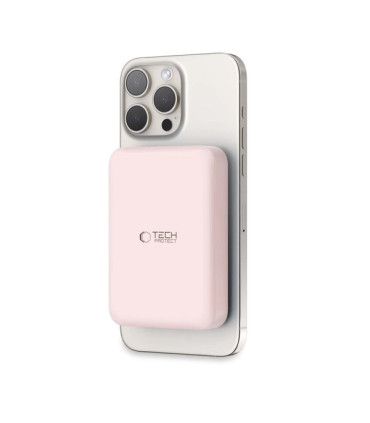 Powerbank Tech-Protect PB11 10000mAh Różowy – MagSafe i Styl!