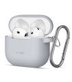 Etui Tech-Protect Silicone Hook | AirPods 4 Grey