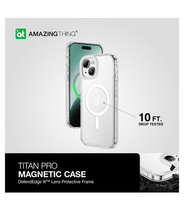 Amazing Thing Etui Titan Pro MagSafe Case – iPhone 15 Przezroczysty
