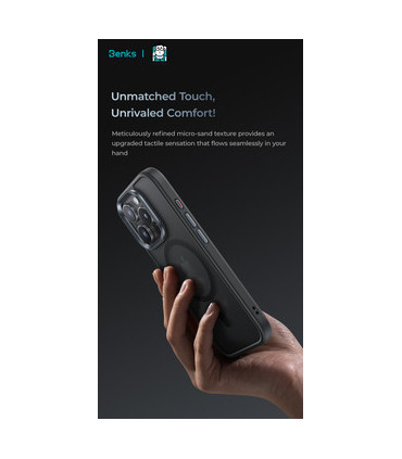 Benks Etui Magnetic Mist Metal Frame – iPhone 16 Pro Czarny