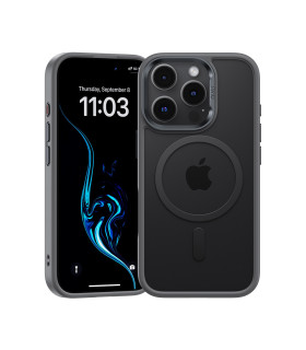 Benks Etui Magnetic Mist Metal Frame – iPhone 16 Pro  Szary