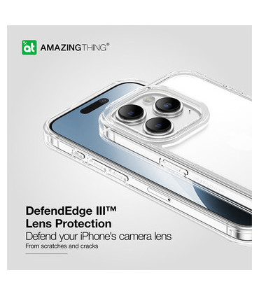 Etui Amazing Thing Minimal do iPhone 16 – przezroczyste, ochrona 2m