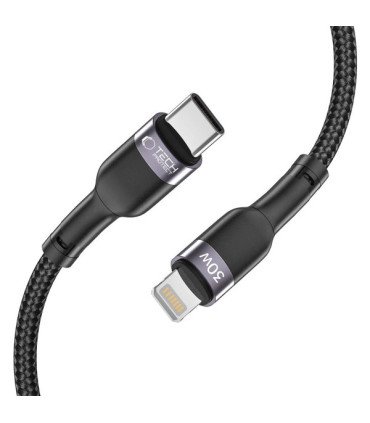 Kabel Tech-Protect UltraBoost 2 USB-C do Lightning 30W 0,25m – Czarny