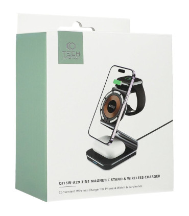 Ładowarka Tech-Protect QI15W-A29 – MagSafe 3w1 do iPhone