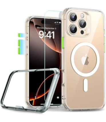Zestaw ESR Classic Pro Set HaloLock do iPhone 16 Pro – Przezroczysty