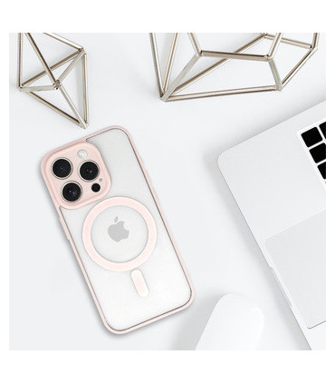 Etui Acrylic Color MagSafe do iPhone 13 Pro – Jasnoróżowe