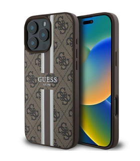 Etui Guess 4G Printed Stripes MagSafe do iPhone 16 Pro Max – Elegancja i Funkcjonalność