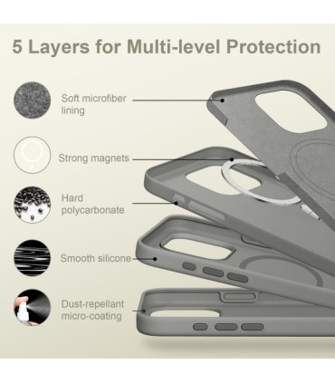 Etui Tech-Protect Silicone MagSafe do iPhone 16 Pro Max – Matte Clay