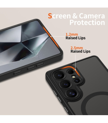 Etui Tech-Protect MagMat MagSafe do Galaxy S25 Ultra – Matowa czerń