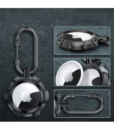 Etui Tech-Protect TPU Carbon na Apple AirTag – Czarny