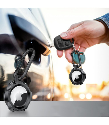 Etui Tech-Protect TPU Carbon na Apple AirTag – Czarny