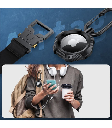 Etui Tech-Protect TPU Carbon na Apple AirTag – Czarny