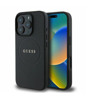 Etui Guess Grained Gold Ring MagSafe do iPhone 16 Pro Max