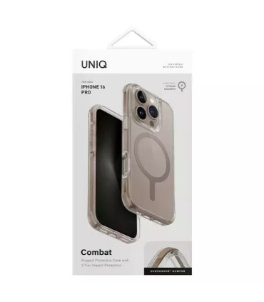 Etui UNIQ Combat MagClick™ do iPhone 16 Pro 6,3" – Złoty/Taupe Gold