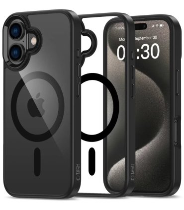 Etui Tech-Protect MagMat MagSafe iPhone 16 Plus – Black/Clear