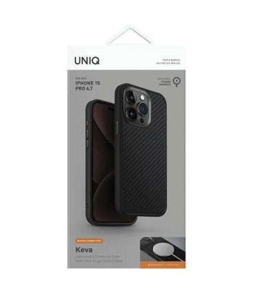 Etui UNIQ Keva MagClick iPhone 15 Pro Max – Carbon Black