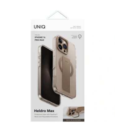 Etui UNIQ Heldro Max MagClick iPhone 16 Pro Max – Taupe Gold