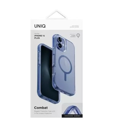 Etui UNIQ Combat do iPhone 16 Plus – MagSafe, Niebieskie