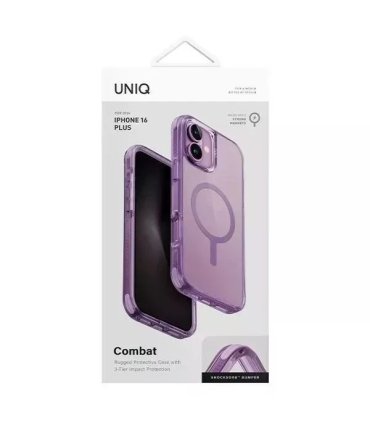 Etui UNIQ Combat do iPhone 16 Plus – Różowe, MagSafe