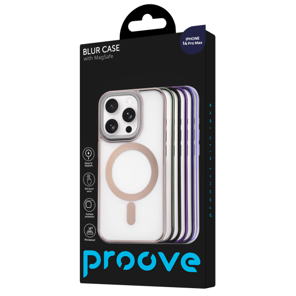 Detal etui Proove Blur Case midnight blue na iPhone 14 Pro Max