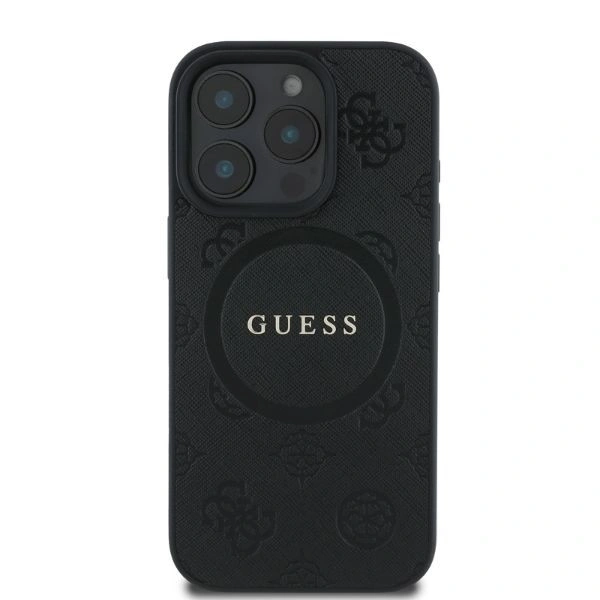 Boki etui Guess Saffiano Peony Classic Logo MagSafe