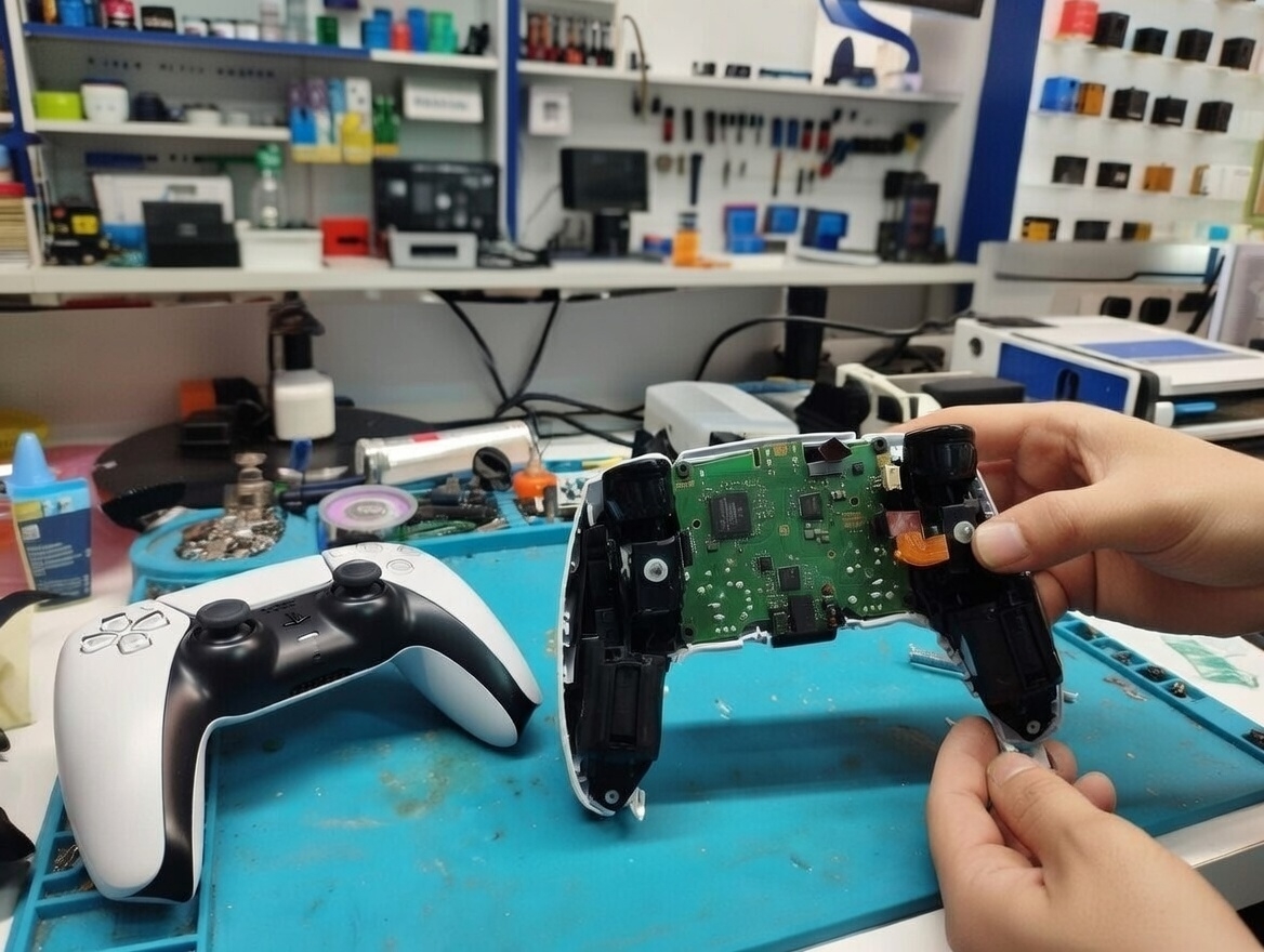 Stare zużyte przyciski i nowe po wymianie