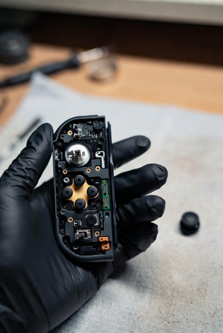 Joy-Con po **wymianie drążka analogowego** – idealna precyzja
