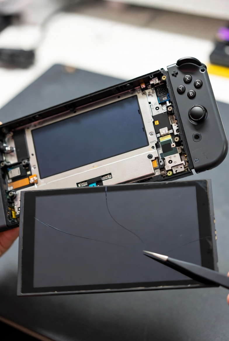 Nintendo Switch po **wymianie ekranu** – krystalicznie czysty obraz