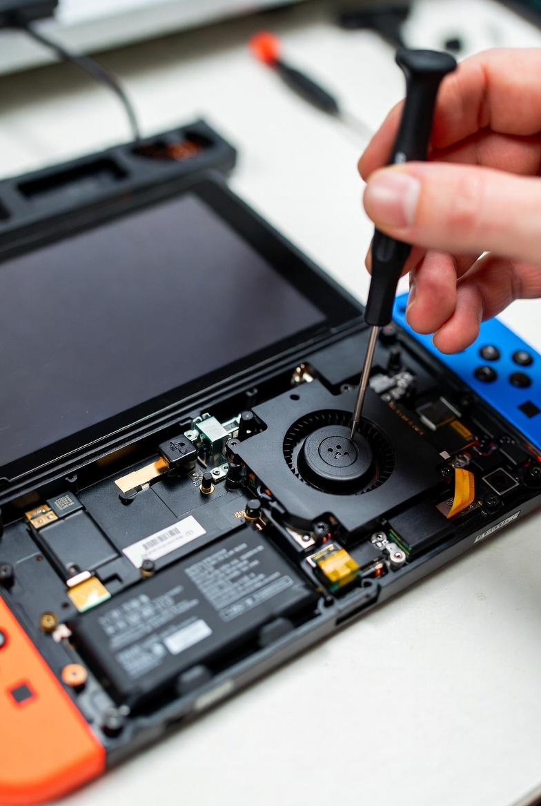 Nintendo Switch po **wymianie głośnika** – czysty i głośny dźwięk