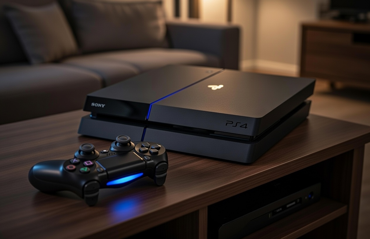 PlayStation 4 Slim po **wymianie dysku na SSD** – gotowa do szybkiego grania