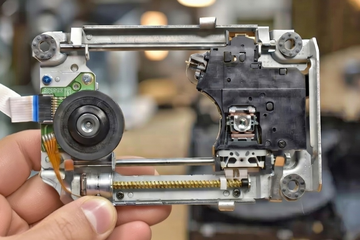 Proces **naprawy mechanizmu wciągania płyty** PlayStation 4 Slim