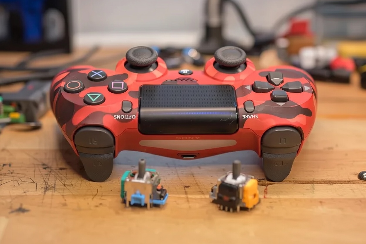 Proces **naprawy analogów** w padzie DualShock 4