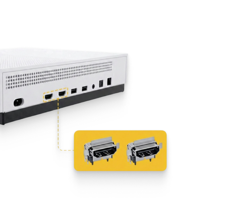 Proces naprawy gniazda HDMI w Xbox One X – mikrolutowanie