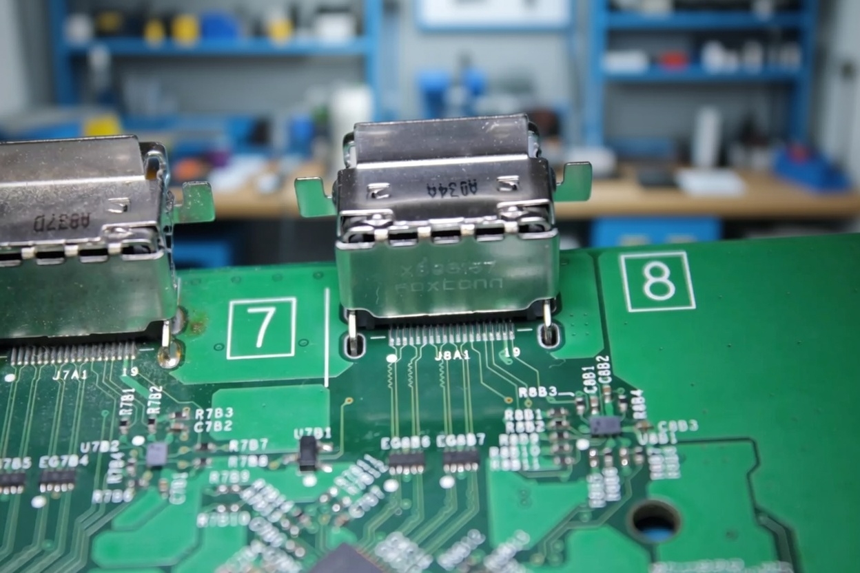 Proces naprawy gniazda HDMI w Xbox One S – mikrolutowanie