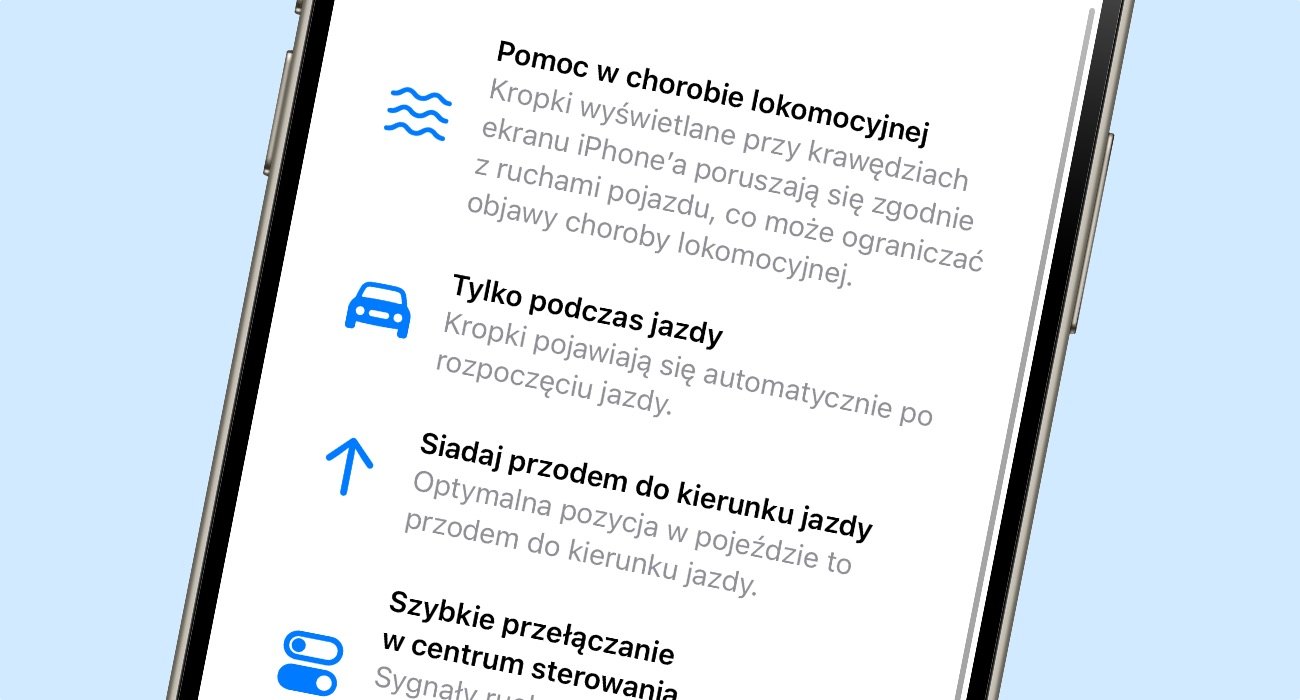 iPhone - Wizualizacja ruchu pojazdu