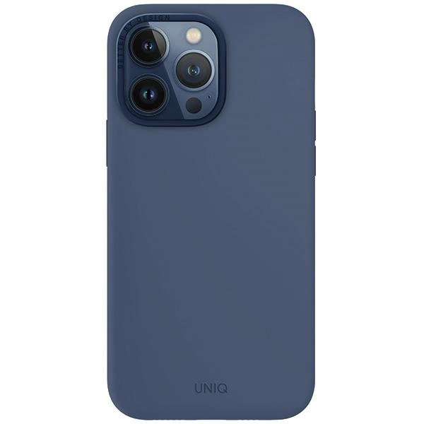 Uniq Lino Hue Magclick Etui z Ładowaniem dla iPhone 15 Pro Max - Granatowy