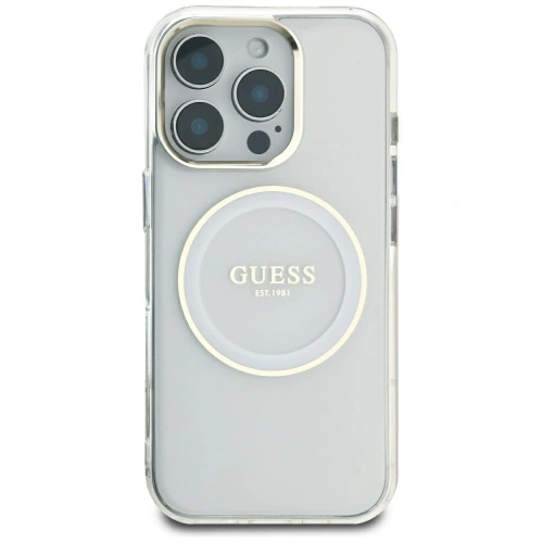 Guess IML Metal Colored Circle iPhone 16 Pro Max Białe
