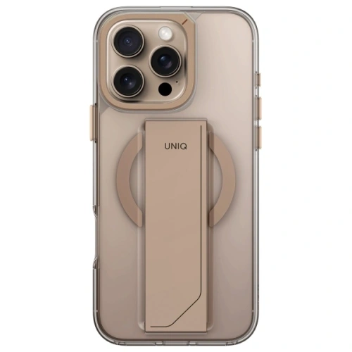 Etui UNIQ Heldro Max MagClick Charging Taupe Gold na iPhone 16 Pro Max