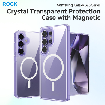 Rock Etui Crystal Transparent Magnetic Galaxy S25 Ultra