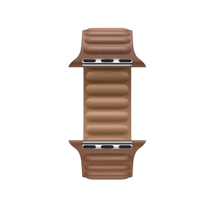 Apple Watch Leather Link Saddle Brown z tyłu