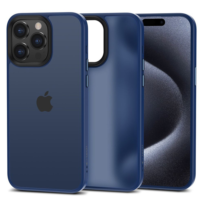 Tech-Protect Magmat Matte iPhone 15 Pro przód granatowy