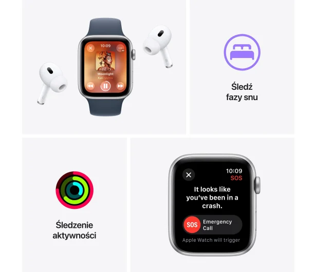 Apple Watch Series SE 2 Midnight na nadgarstku