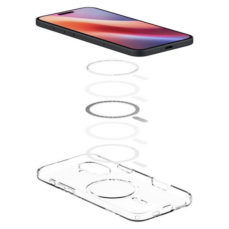 Etui Spigen Liquid Crystal Mag MagSafe Clear na iPhone 16 Plus